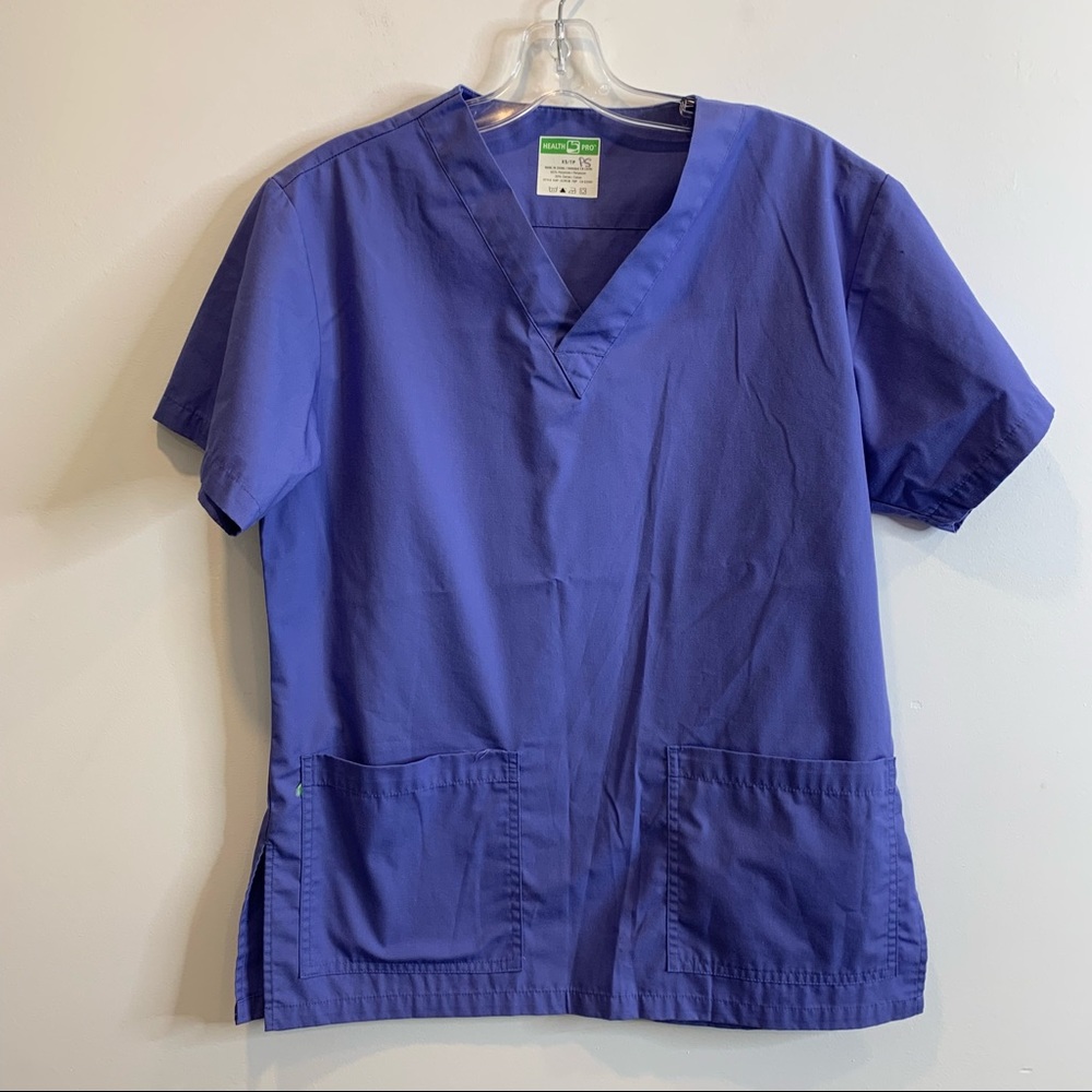 ☀️ 3/$15 Health Pro 2 Pocket Scrub Top Purple